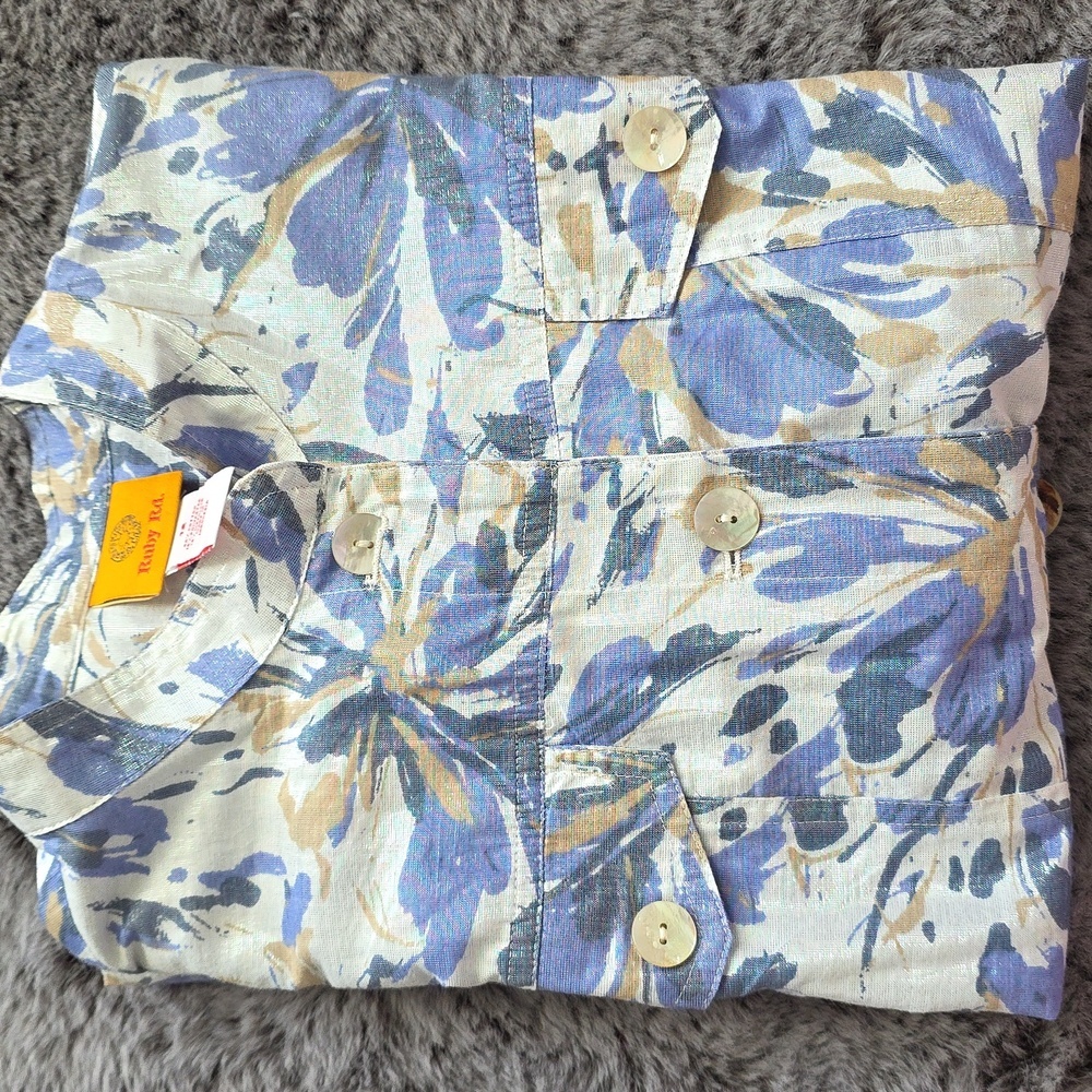 Ruby Rd Favorites Women's light shiny Floral Shirt Jacket Size 12